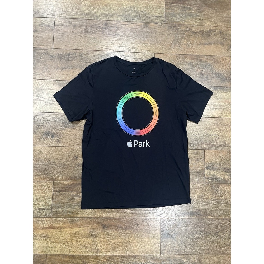 Apple‎ Park Rainbow Infinity Loop Graphic T-Shirt - Black - Large